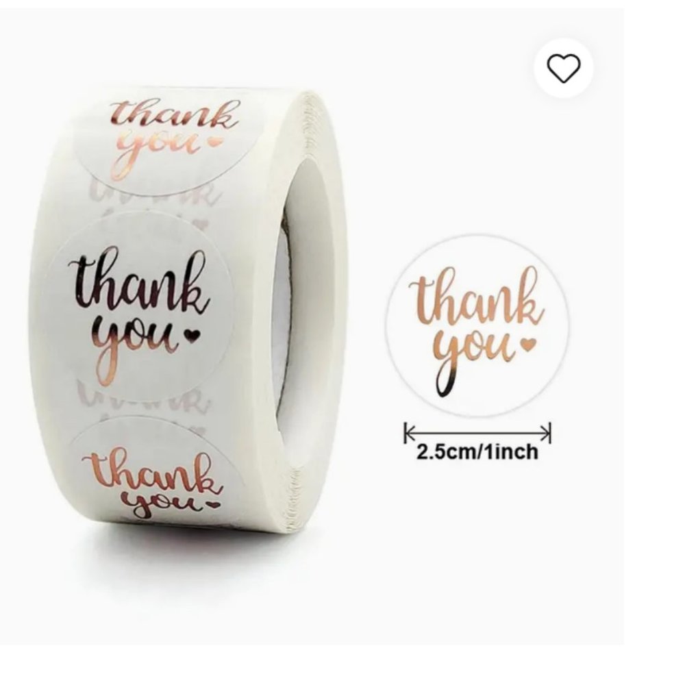 Thank You Stickers - 500 pcs - NWT